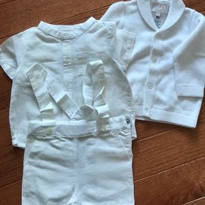 Jacadi Linen Baptism Outfit 6m